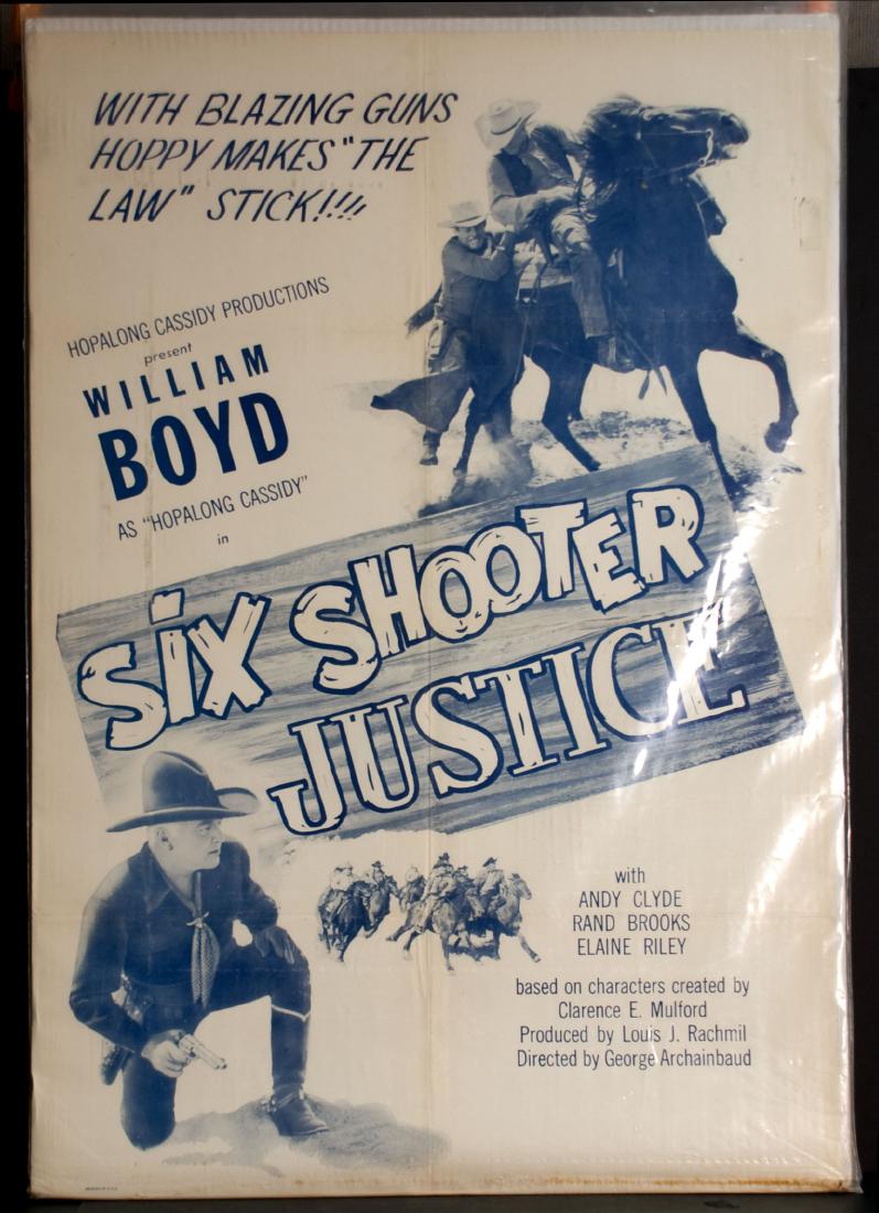 Movie - Six Shooter Justice: Six Shooter Justice - Starring William Boyd and Andy Clyde. 27" x 41".