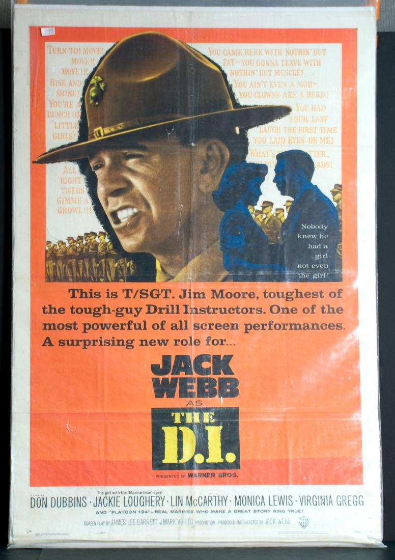 Movie - The DI: The DI - Starring Jack Webb, Don Dubbins and Jackie Loughery. 27" x 41".