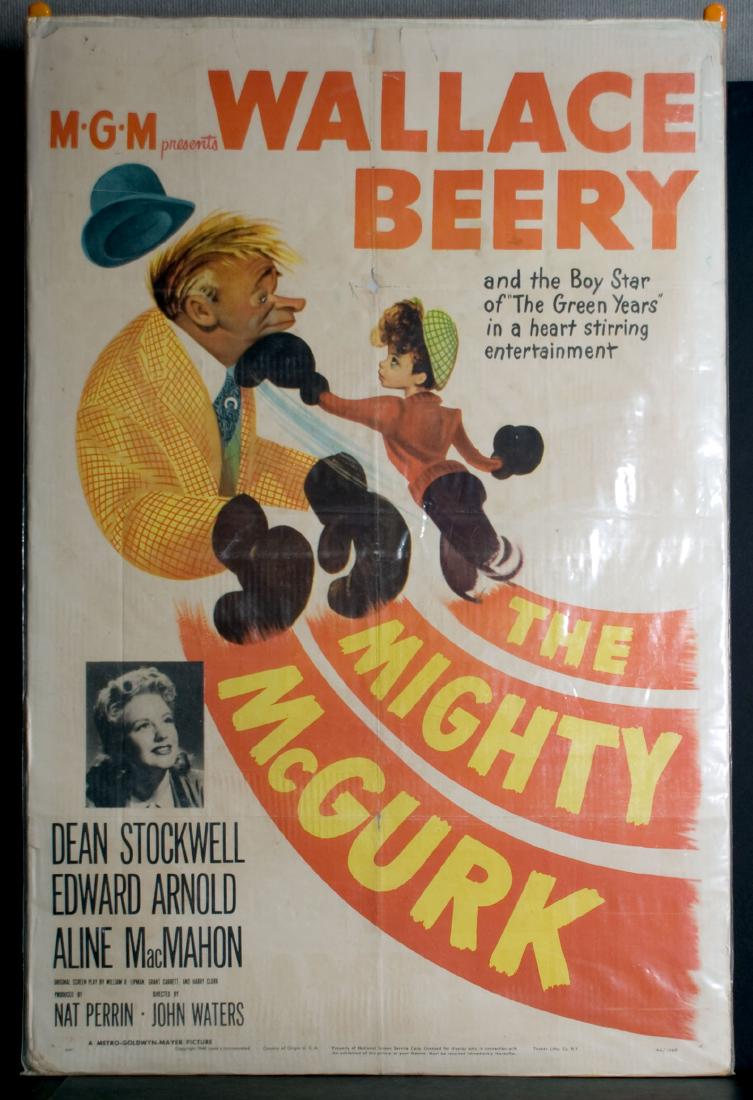 Movie - The Mighty McGurk: The Mighty McGurk - Starring Wallace Beery, Dean Stockwell and Edward Arnold. 27" x 41".