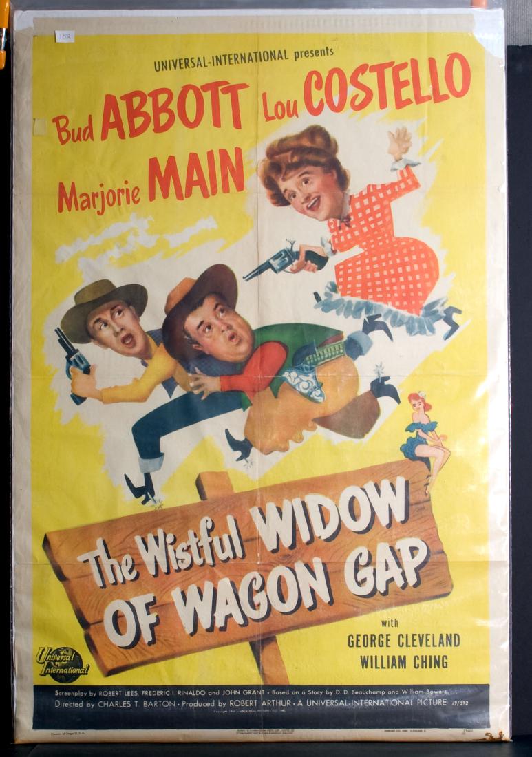 Movie - The Wistful Widow of Wagon Gap: The Wistful Widow of Wagon Gap - Starring Abbott & Costello and Marjorie Main. 27" x 41".