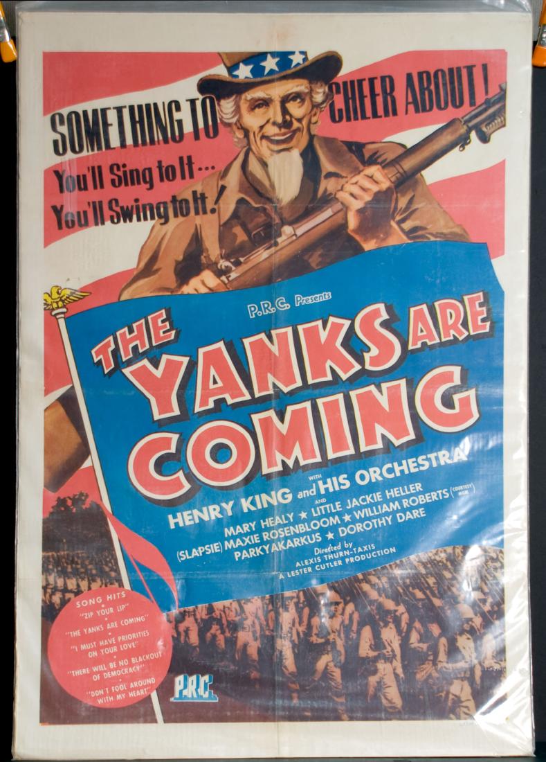 Movie - The Yanks are Coming: The Yanks are Coming - 1942 PRC. Starring Henry King and Mary Healy. 27" x 41".