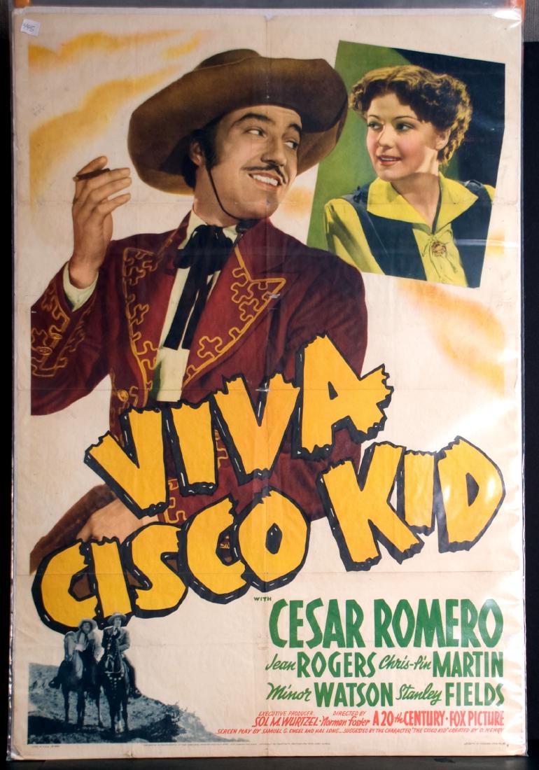 Movie - Viva Cisco Kid: Viva Cisco Kid - 1940 20th Century Fox. Starring Cesar Romero and Jean Rogers. 27" x 41".