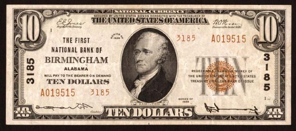 Alabama Birmingham, First NB, 3185 Fr. 1801-2 