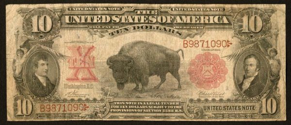 Legal Tender Fr. 116 $10 1901 An