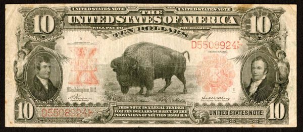 Legal Tender Fr. 117 $10 1901 This i