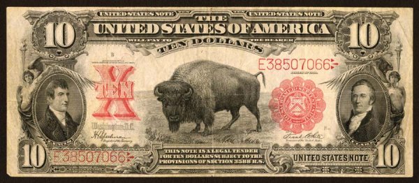Legal Tender Fr. 122 $10 1901 At