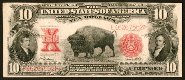 Legal Tender Fr. 122 $10 1901 This i