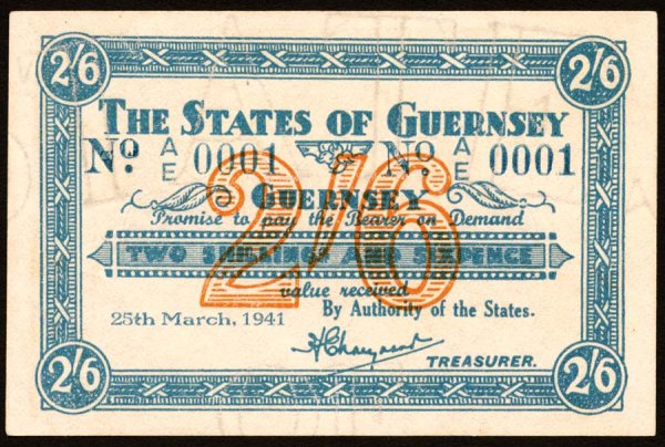 Guernsey , States of Guernsey , 18 2 Shillings