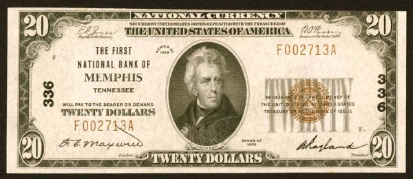 Tennessee , Memphis, First NB, 336 , Fr. 1802-1 