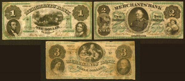 New Jersey NJ-555 $1, $2 & $3 Merchants' 