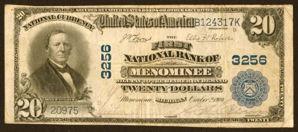 Michigan - Menominee, First NB, 3256 