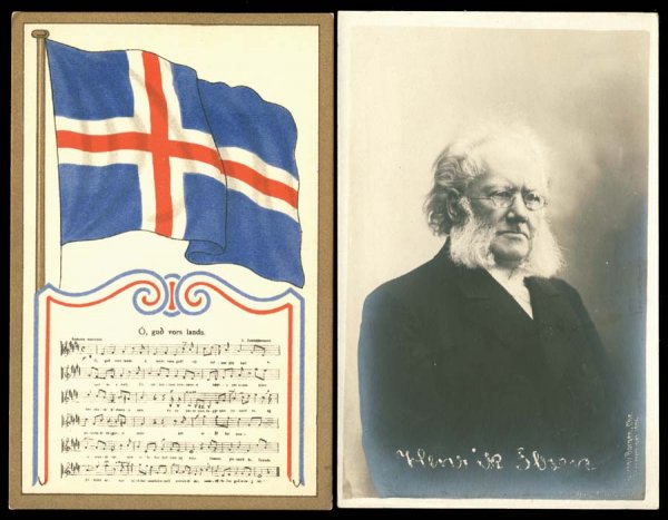 Views, Foreign-World , Norway , RPPC Flag, Nation