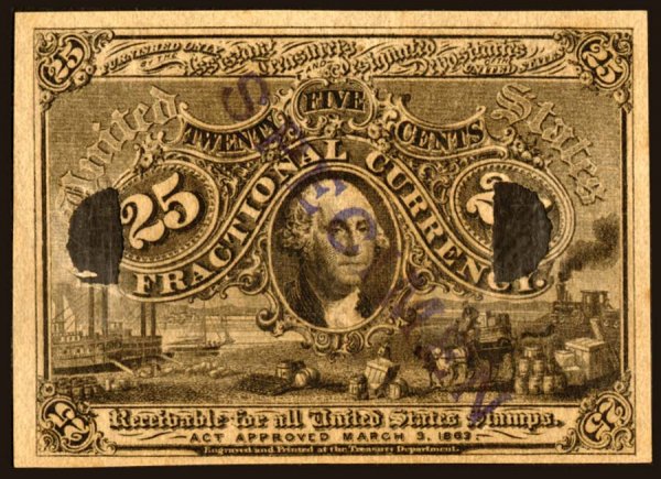 Fr. 1283 SP 25¢ Second Issue 