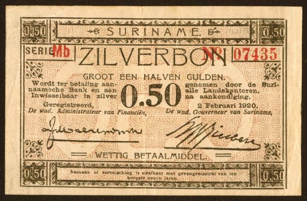 Surinam - Zilverbon 