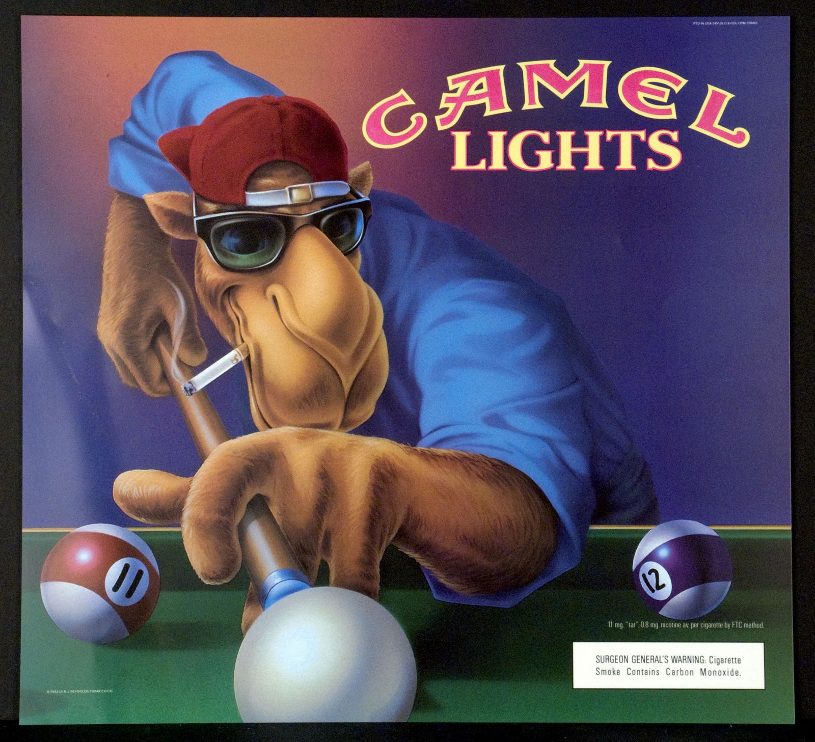 Plastic Backlit Sign Inserts for Camel Light Cigarettes (1 of 1)