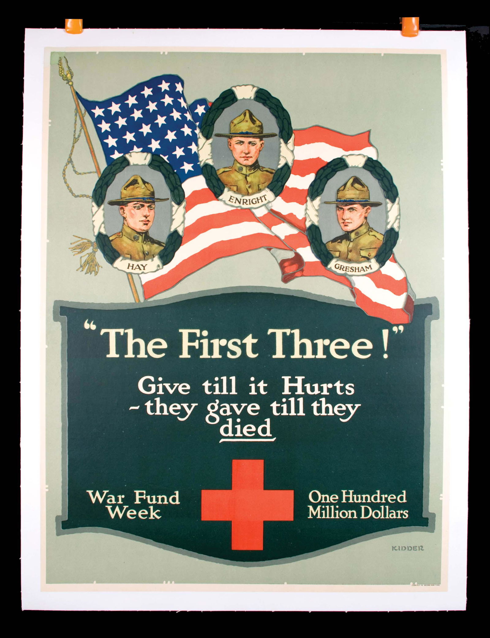 "The First Three!" Give till it Hurts WWl Poster (1 of 1)