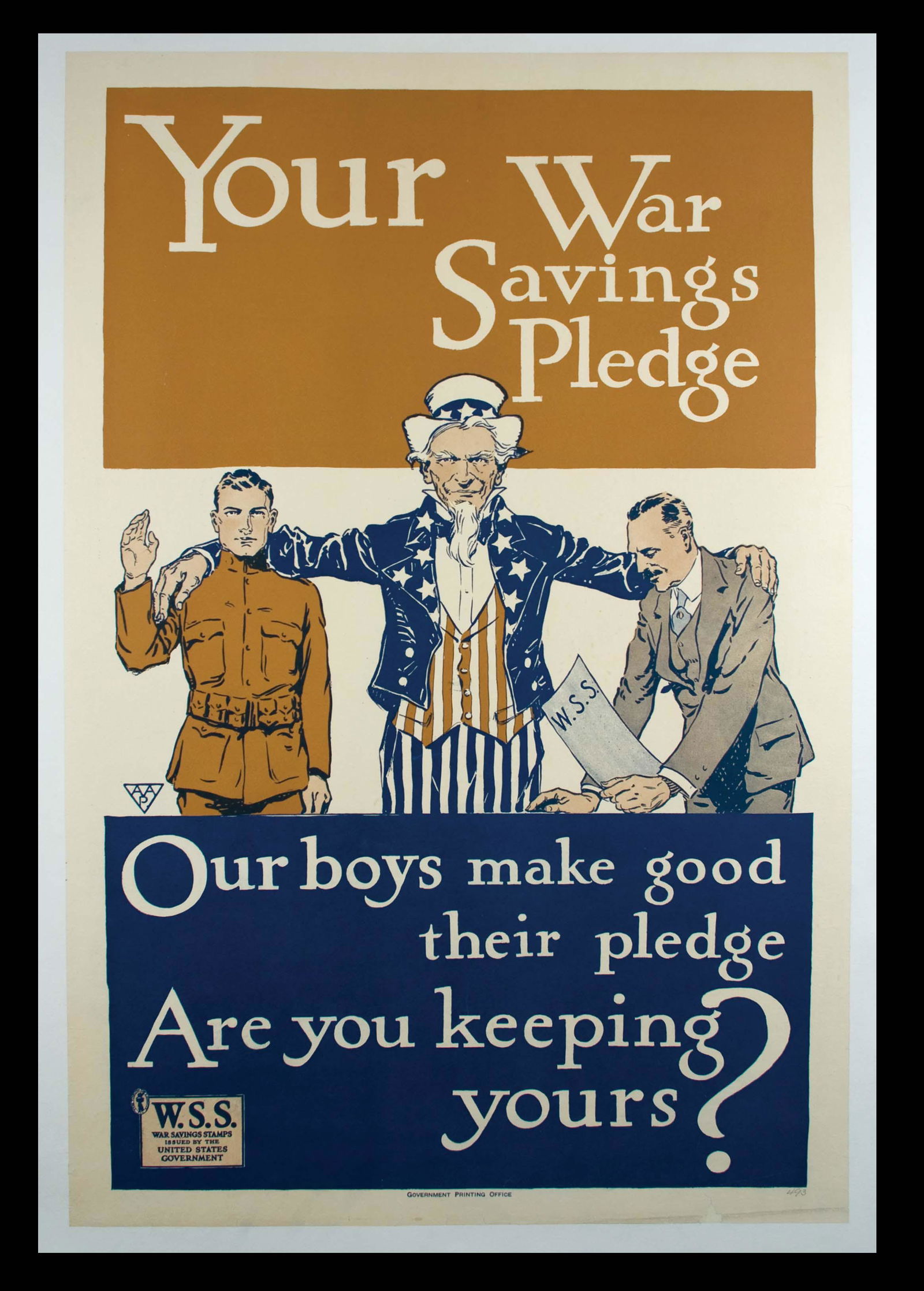 Your War Savings Pledge WWl Poster (1 of 1)