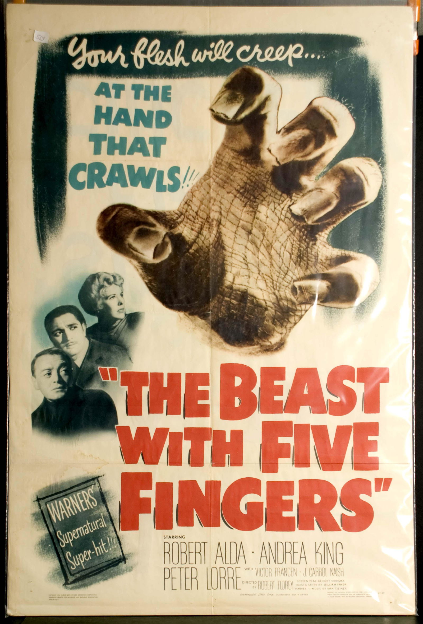 The Beast With Five Fingers Movie Poster 1946 (1 of 1)