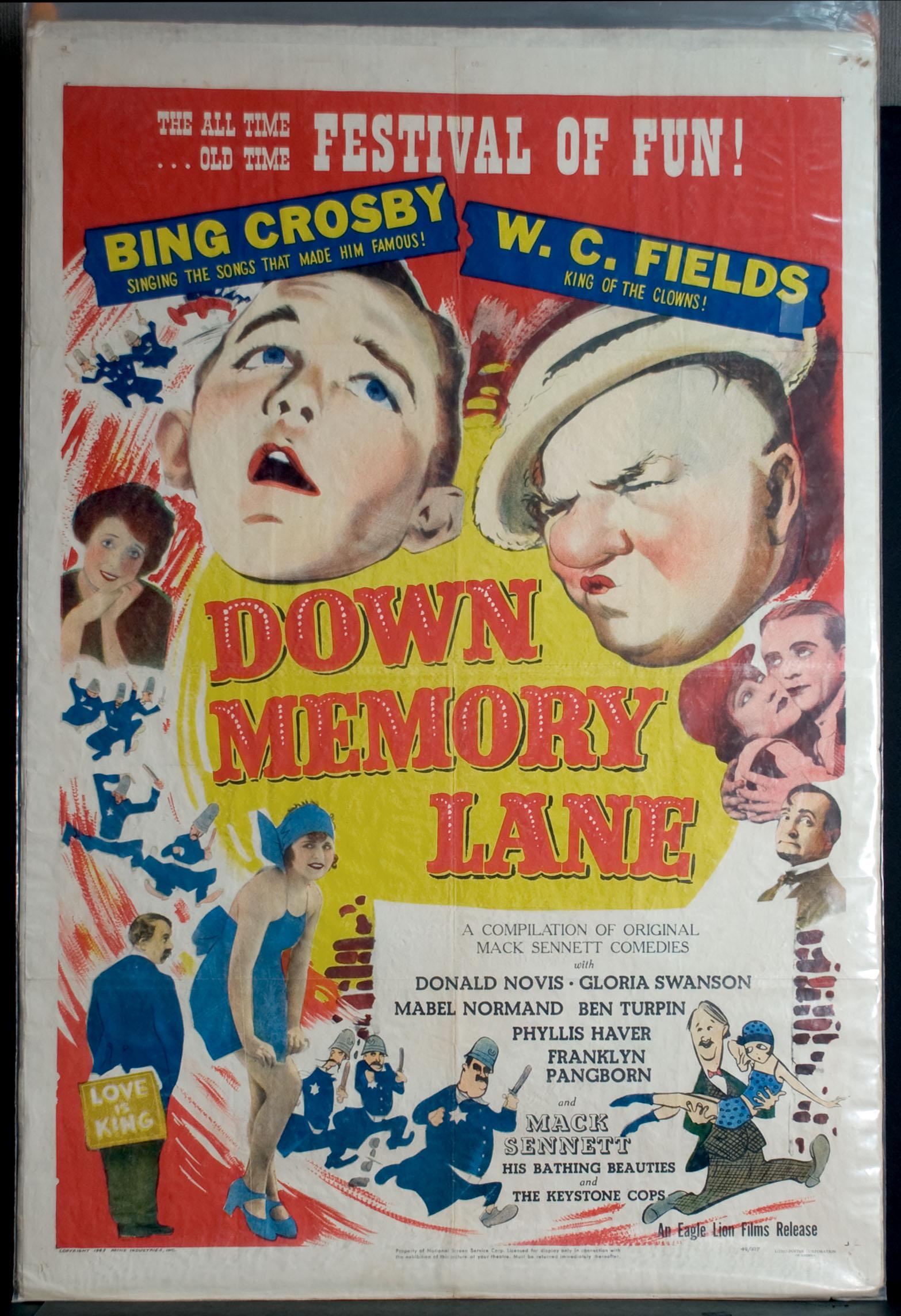 Down Memory Lane Movie Poster, 1949 (1 of 1)