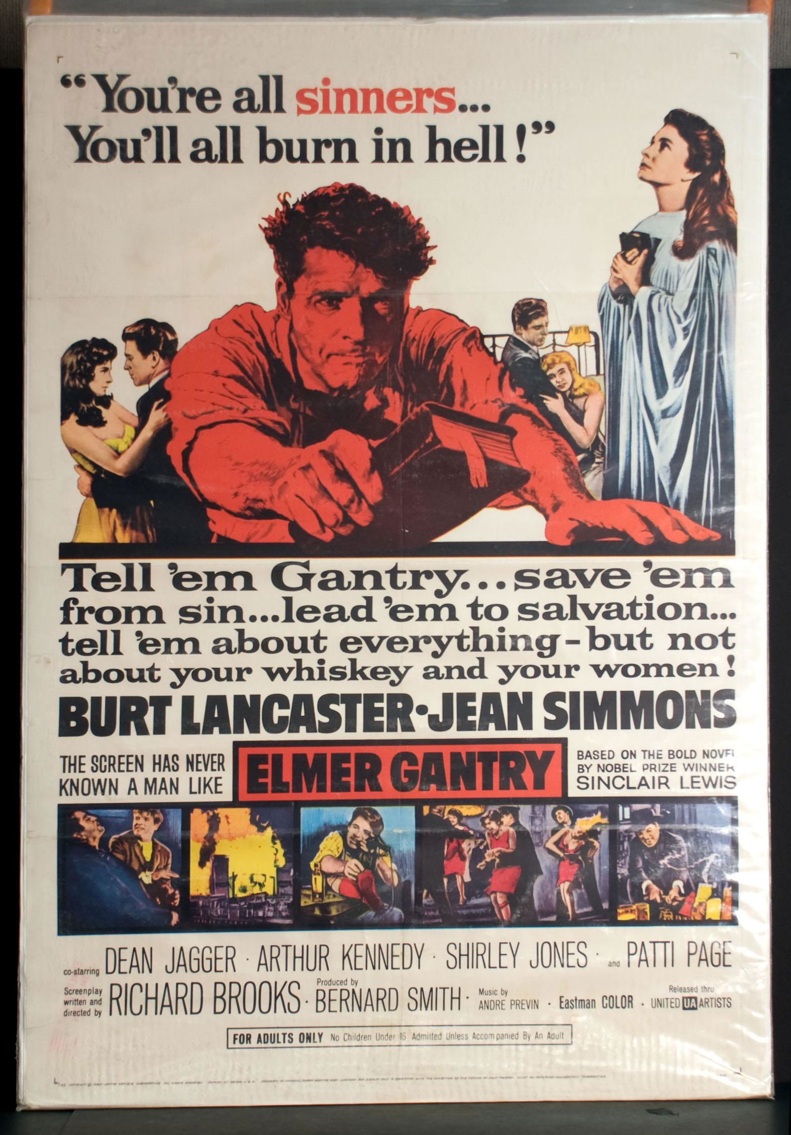 Elmer Gantry Movie Poster (1 of 1)