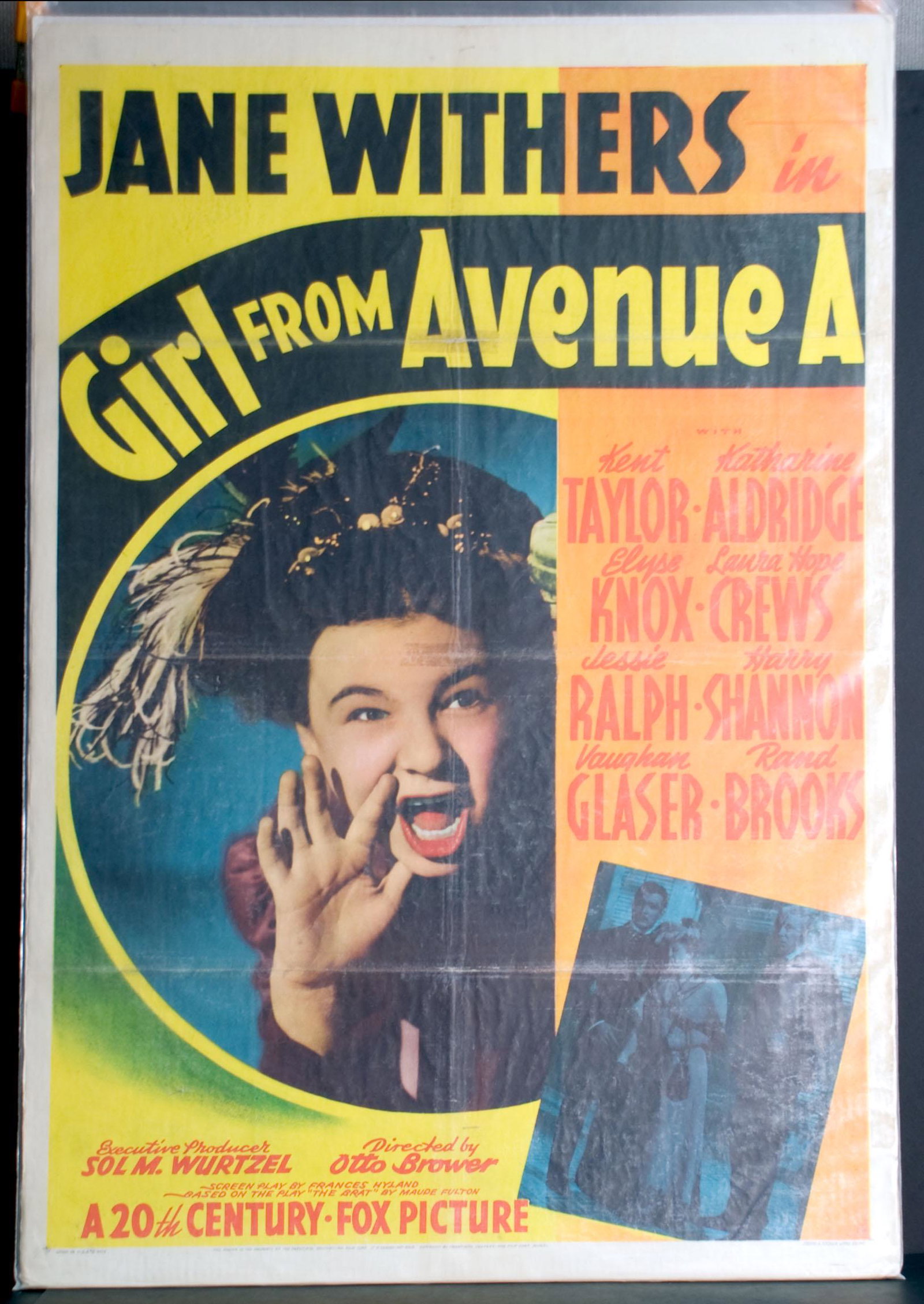 Girl From Avenue A Movie Poster: Starring Jane Withers. 27" x 41".