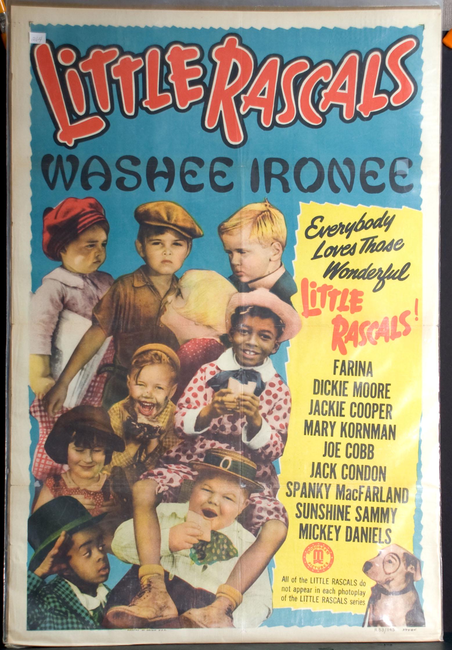 Little Rascals in Washee Ironee Movie Poster, 1953 (1 of 1)