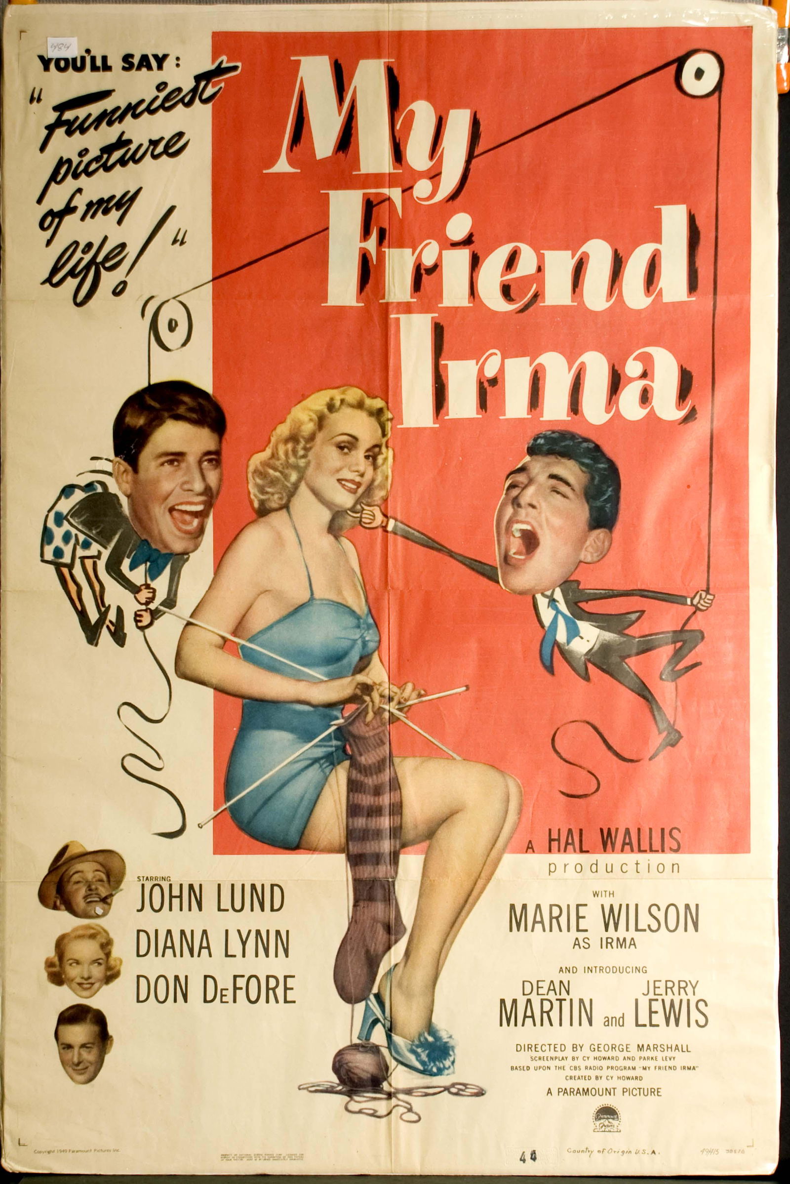 My Friend Irma Movie Poster (1 of 1)