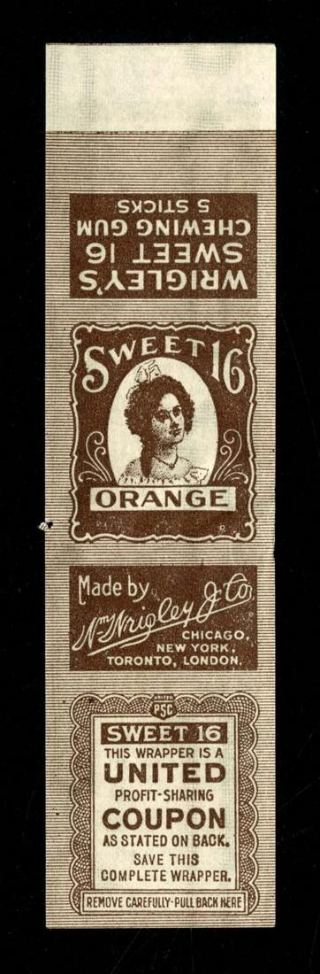 Wrigley's Sweet 16 Orange Chewing Gum 5 Pack Gum: 4.5 X 1.125