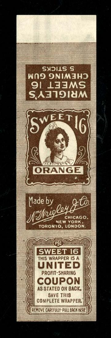Wrigley's Sweet 16 Orange Chewing Gum 5 Pack Gum: 4.5 X 1.125