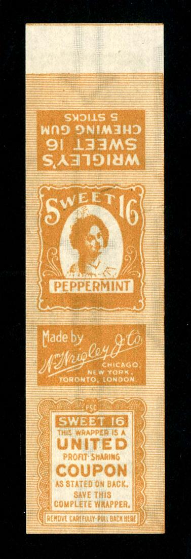 Wrigley's Sweet 16 Peppermint Chewing Gum 5 Pack Gum: 4.5 X 1.125