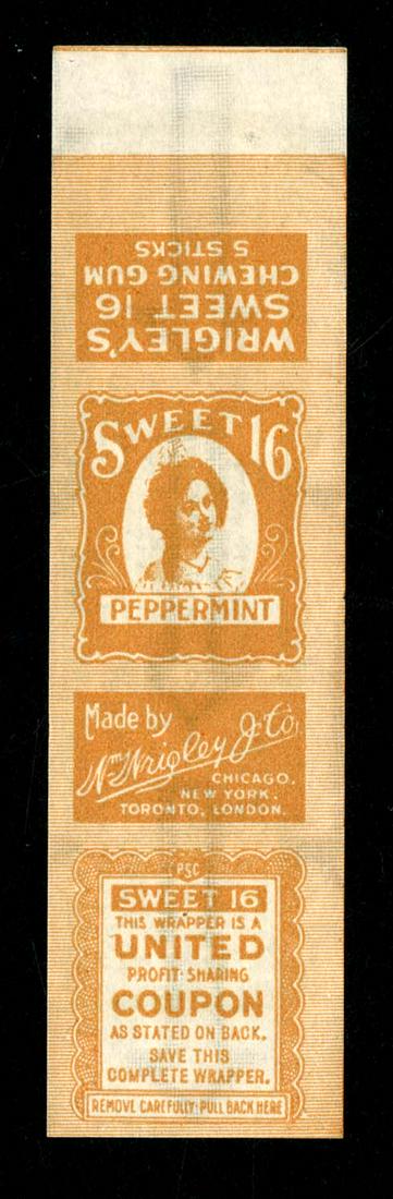 Wrigley's Sweet 16 Peppermint Chewing Gum 5 Pack Gum: 4.5 X 1.125