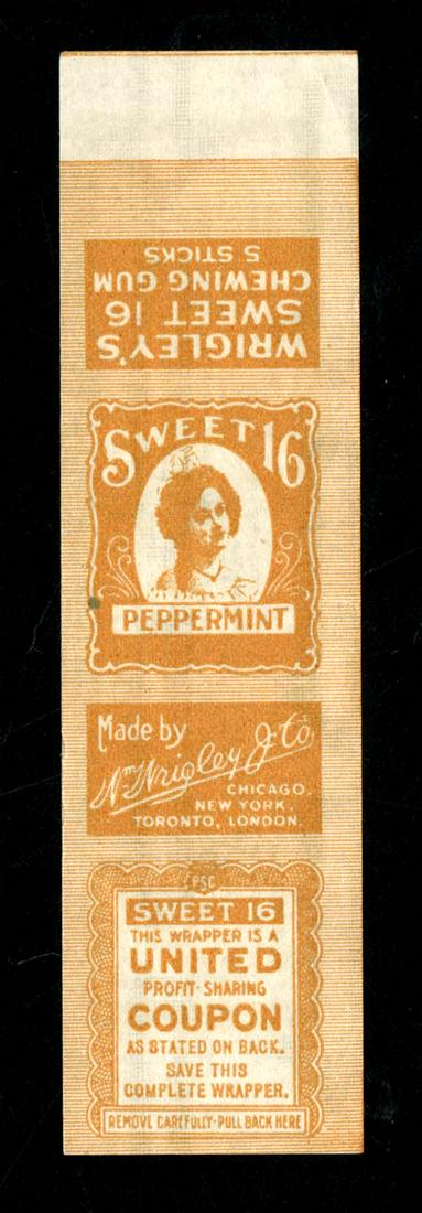 Wrigley's Sweet 16 Peppermint Chewing Gum 5 Pack Gum: 4.5 X 1.125