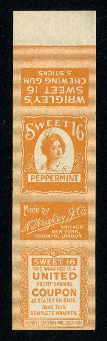 Wrigley's Sweet 16 Peppermint Chewing Gum 5 Stick: 4.5 X 1.1