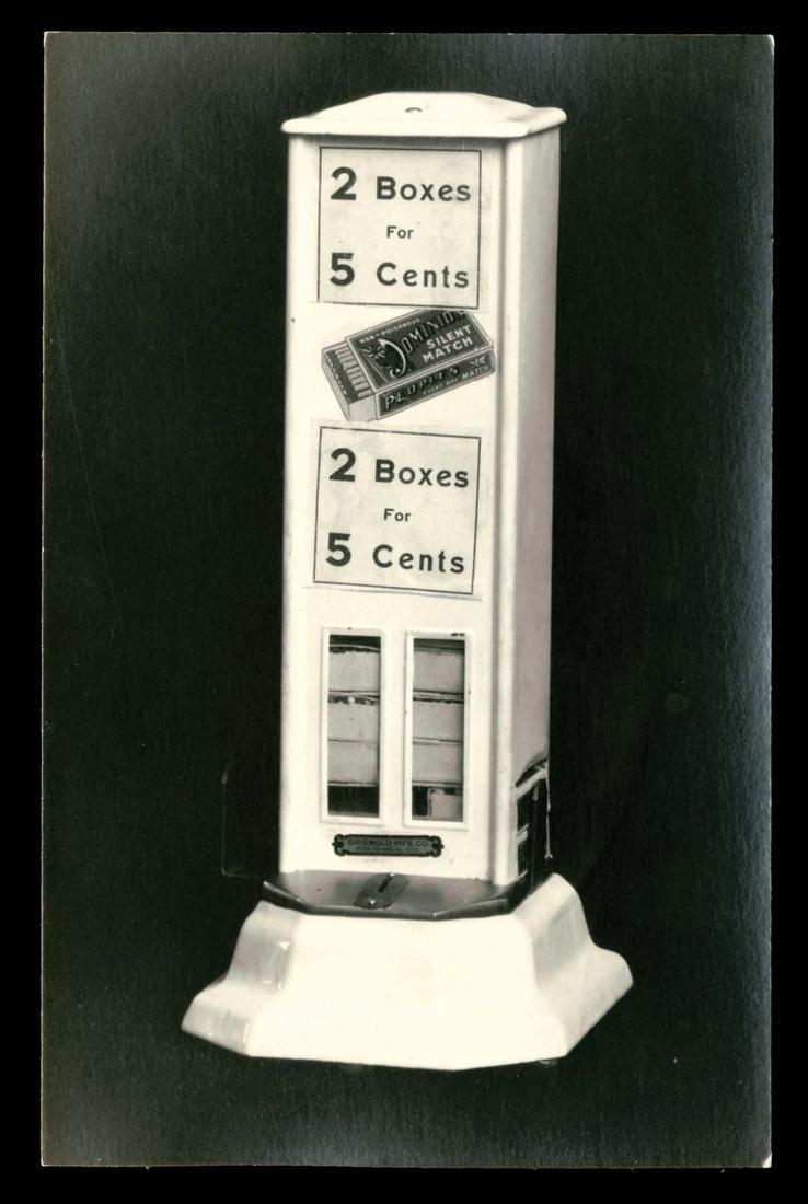 Early Advertising RPPC Match Vending Machine (1 of 1)