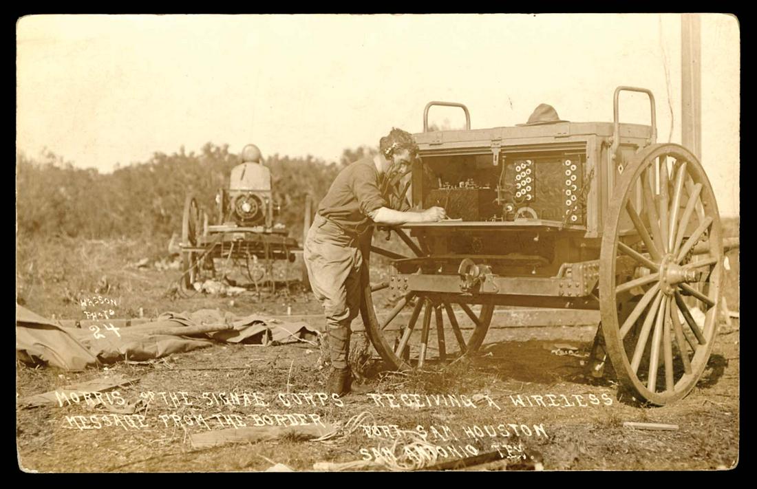 RPPC - Military - Wireless Radio Wagon, Border War, San (1 of 1)