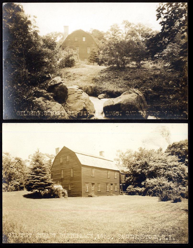RPPC - Miscellaneous - Gilbert Stuart Birthplace: Gilbert Stuart Birthplace 1755, Saunderstown, Rhode Island. Stuart was an American painter from Rhode Island who is widely considered one of America's foremost portraitists. Unused, EKC back. Some wea