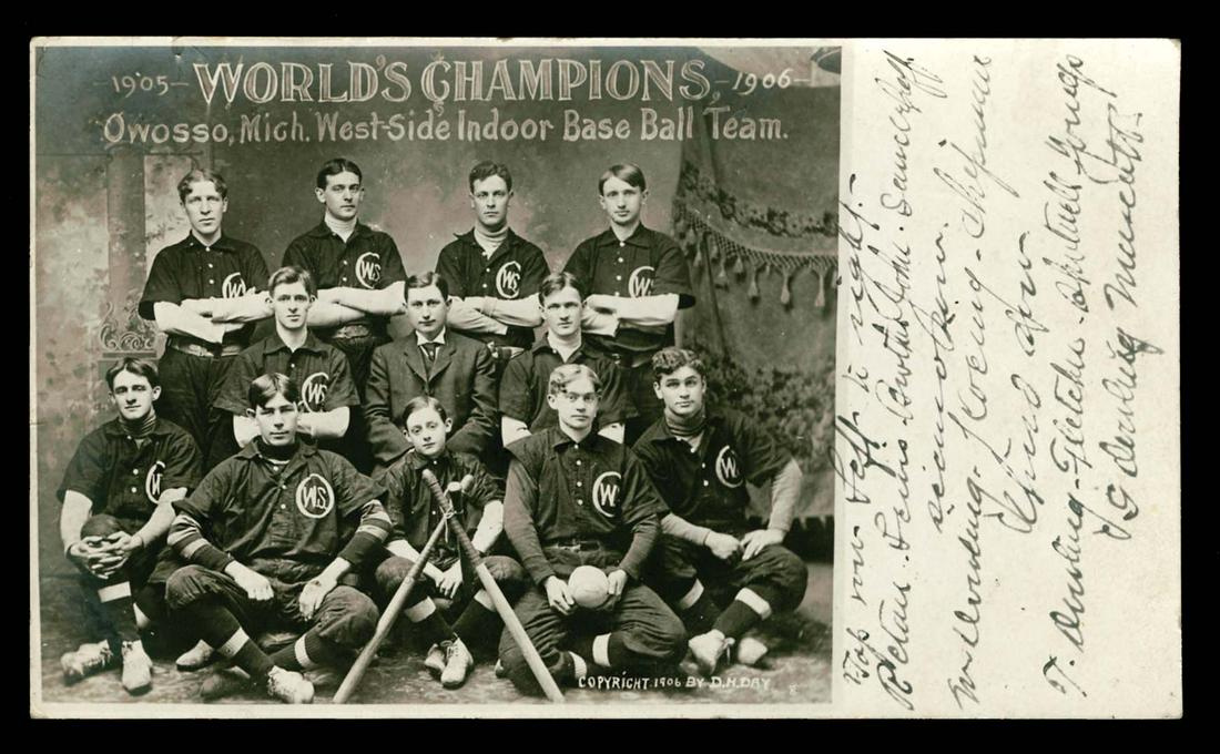 RPPC - Baseball - 1906 World Champions Owosso MI, West (1 of 1)