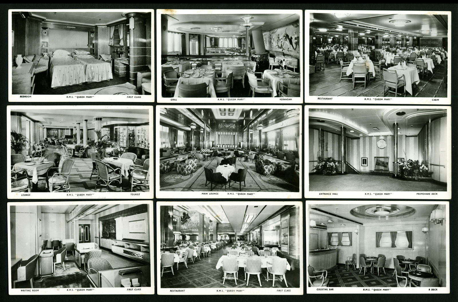 RPPC - Boats & Ships - R.M.S. Queen Mary Interior (1 of 1)