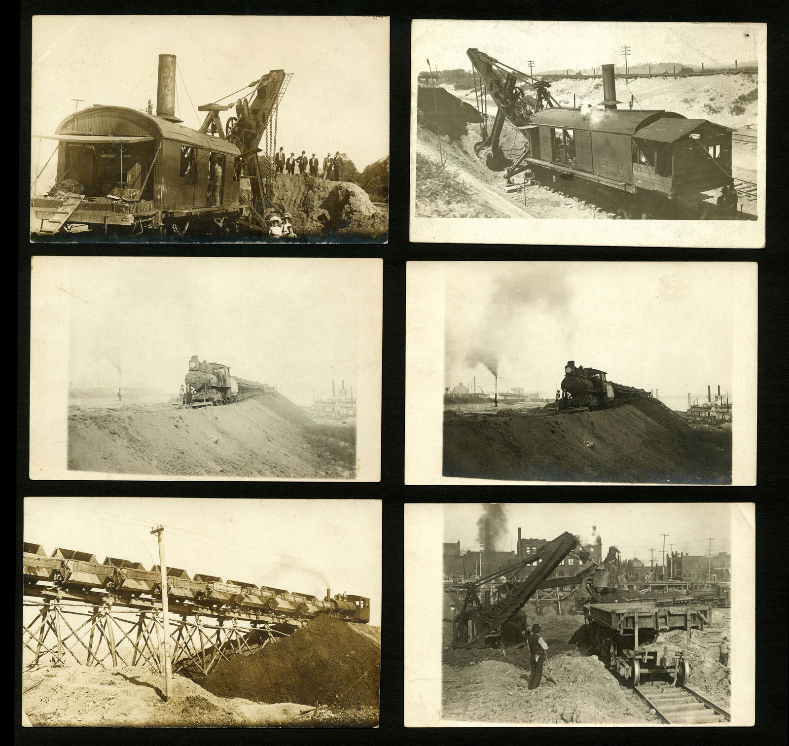 RPPC - Trains, Railroad & Depots - Shovels and Trains (1 of 1)