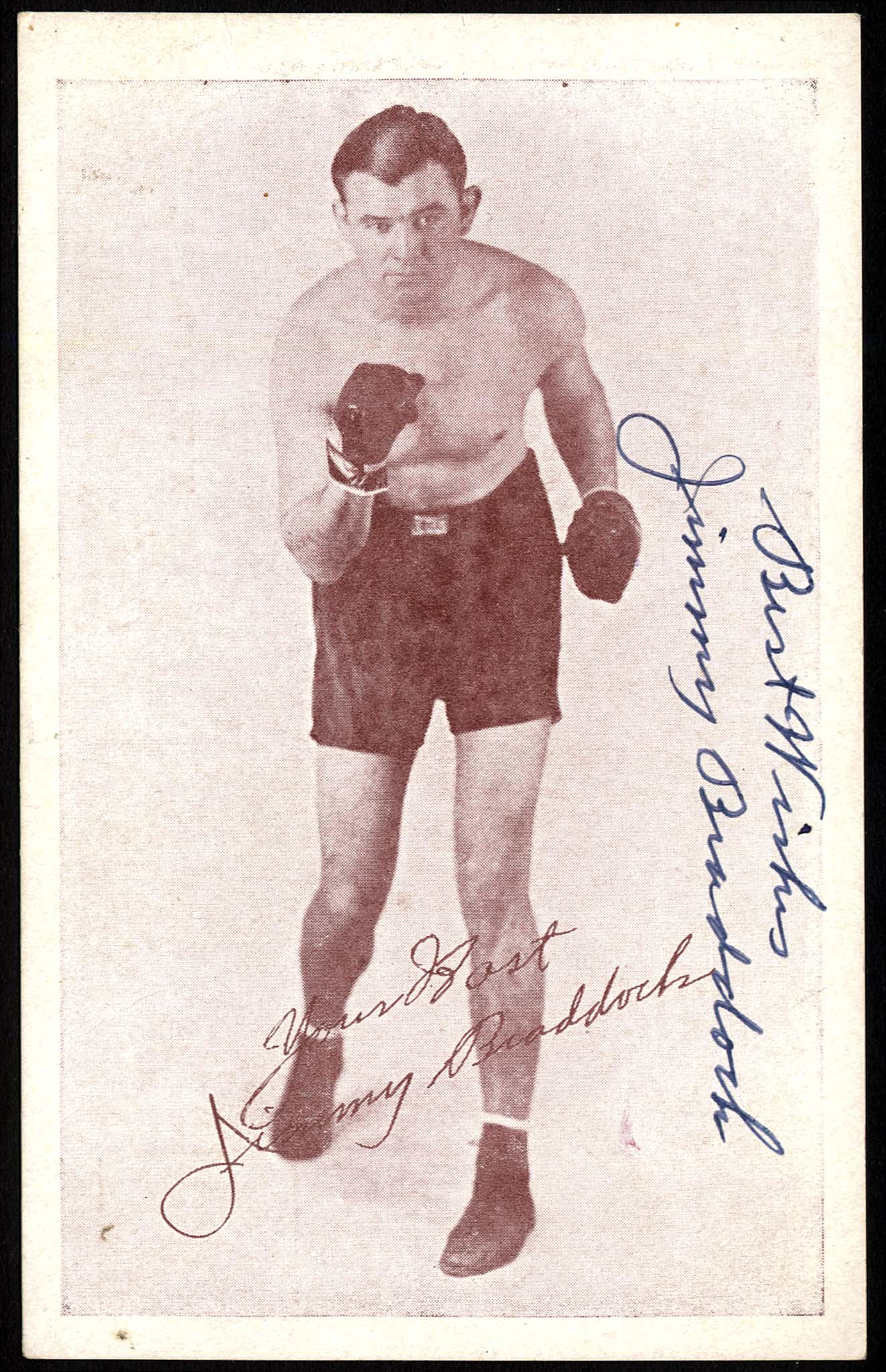 Cinderella Man Boxing - Autographed: "Cinderella Man" Heavyweight champ 1935-1937. Autographed.