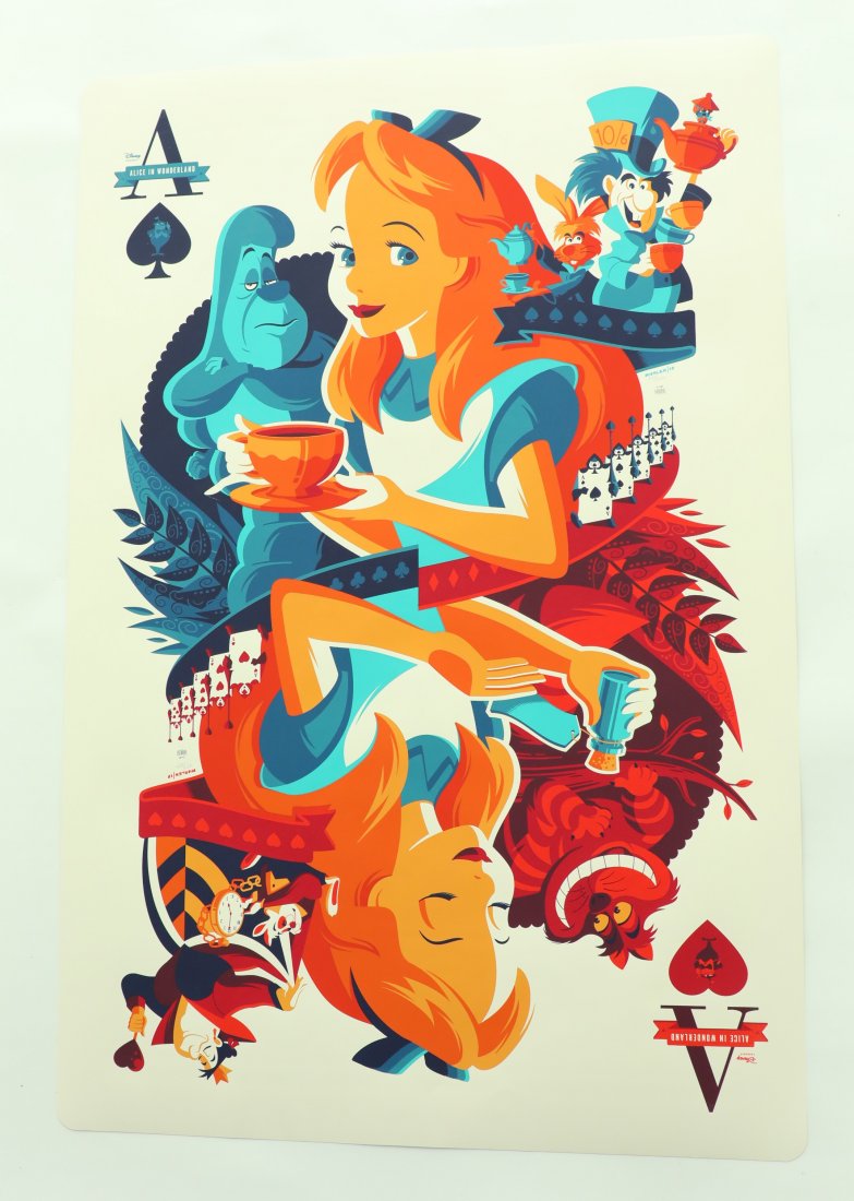 D23 Tom Whalen Signed Alice in Wonderland Poster (1 of 3)