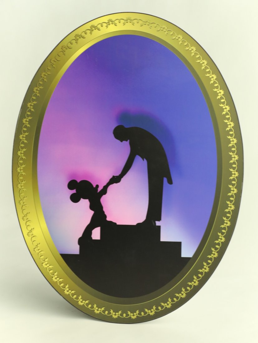 Mickey Mouse with Composer Stokowski Fantasia Sign: Unique Fantasia Sign featuring Mickey Mouse with Composer Stokowski. Measures 23 1/2" x 17 1/2"