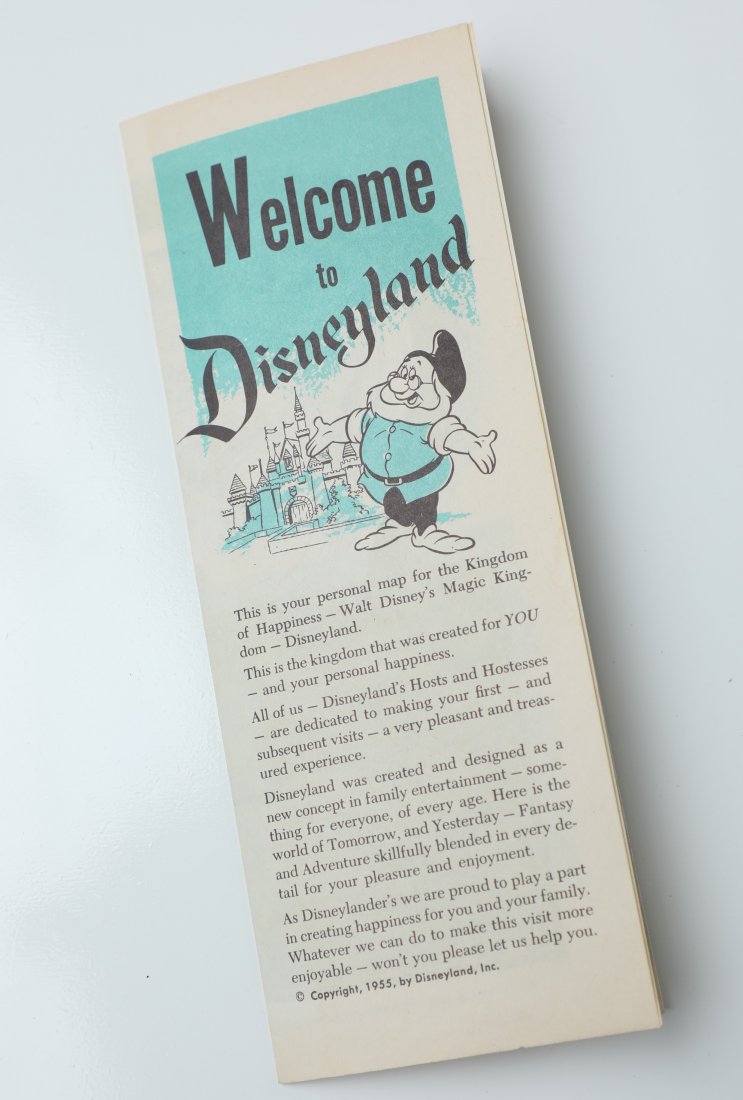 Rare First Disneyland Brochure 1955 1st MAP (1 of 4)