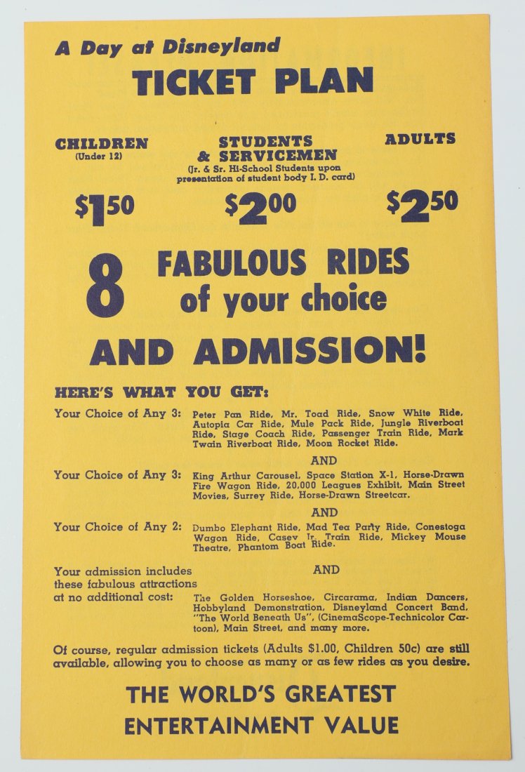 Rare Ticket Promotional Flyer 1955 (1 of 2)