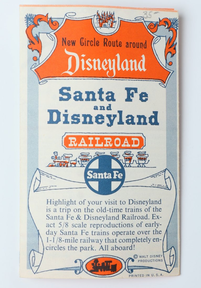 1955 The Santa Fe & Disneyland Railroad guide (1 of 5)