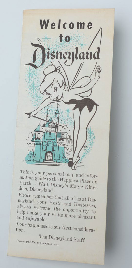 1956 Disneyland Brochure Guide Map 2nd Release (1 of 4)