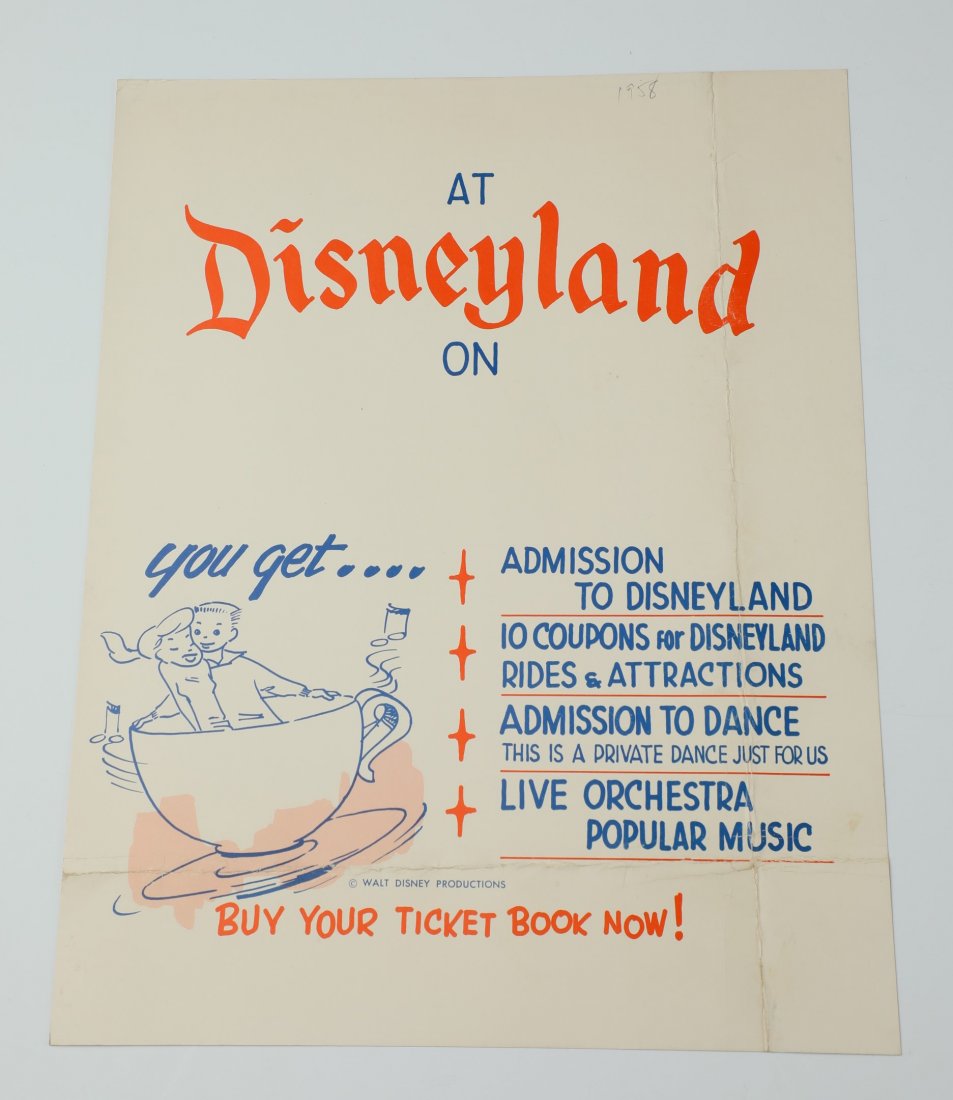 1958 Disneyland Information Poster (1 of 3)