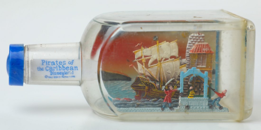 Rare Pirates of the Caribbean Ship in a Bottle 1960's (1 of 4)
