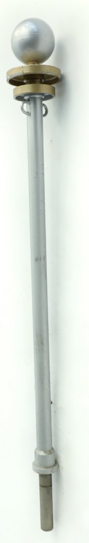 Tomorrowland Stanchion Pole Space Globe: Stanchion Pole from Tomorrowland. These poles were used outside the Space Mountain area. 48" tall made of metal.