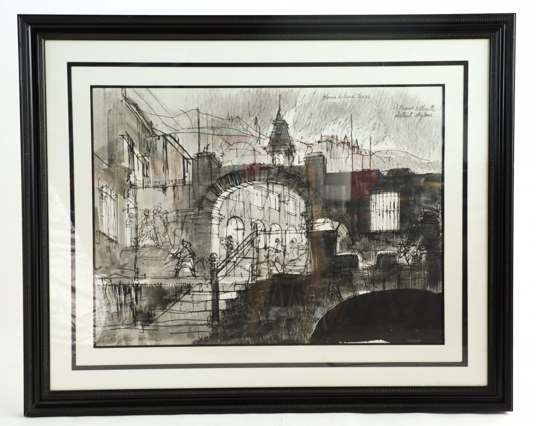 Rare Herb Ryman Concept Art Pirates of the Caribbean: This is a larger than life Concept Art for Pirates of the Caribbean by Herb Ryman. This art hung at the Disneyland Hotel and is considered a one of a kind piece, As only one hung in Disneyland Hotel C